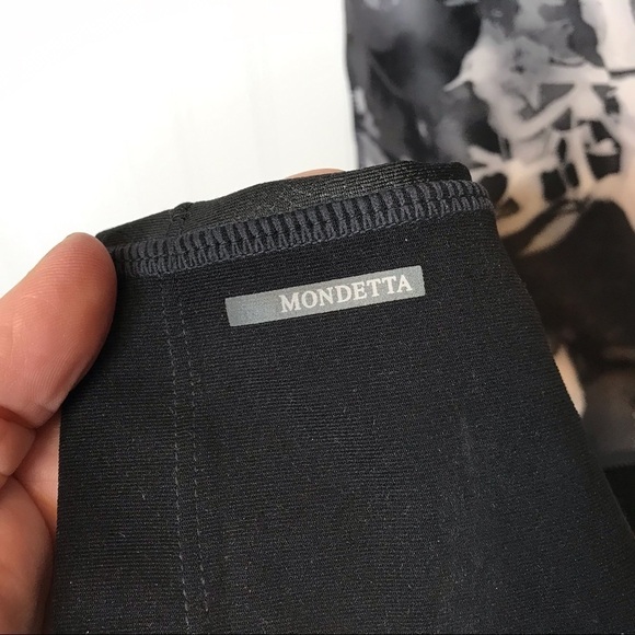 Mondetta Small Petite Athletic Active Pants Black Tie Dye Yoga Stretch Long Knit - Picture 6 of 9